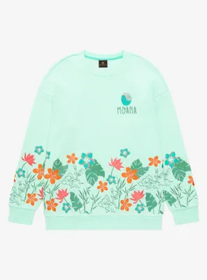 Disney Moana Pua & Heihei Floral Crewneck - BoxLunch Exclusive