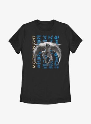 Marvel Moon Knight Hieroglyphic Stack Womens T-Shirt