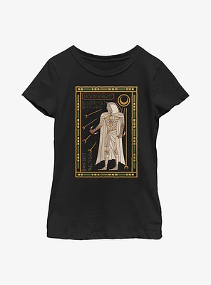 Marvel Moon Knight Tarot Hieroglyphics Youth Girls T-Shirt