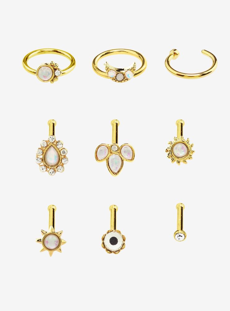 Amazon.com: Gold Spiral Nose Piercing - 14k Gold Double Hoop Nose Ring -  Comfortable Handmade 20gauge Nose Hoop : Handmade Products