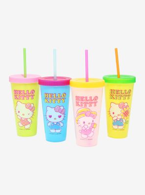 Hello Kitty Color-Changing Acrylic Travel Cup Set