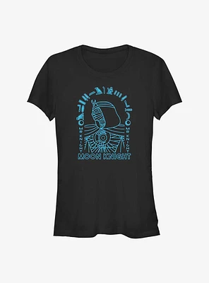 Marvel Moon Knight Neon Line Art Girls T-Shirt