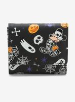 Her Universe Disney Mickey Mouse Halloween Skeleton Glow-In-The-Dark Mini Wallet