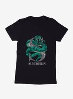 Harry Potter Slytherin Classic Geometric Letter Womens T-Shirt
