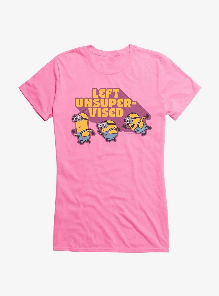 Minions Left Unsupervised Girls T-Shirt