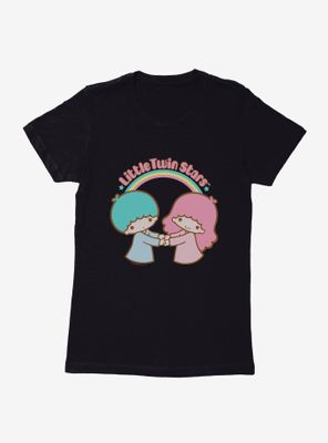 Little Twin Stars Holding Hands Womens T-Shirt