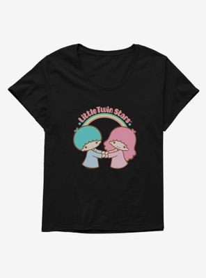 Little Twin Stars Holding Hands Womens T-Shirt Plus