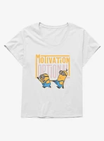 Minions Bold Motivation Optional Girls T-Shirt Plus