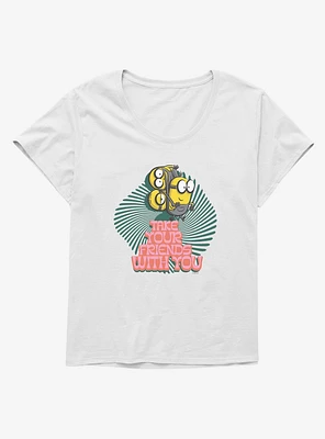 Minions Groovy Take Your Friends Girls T-Shirt Plus