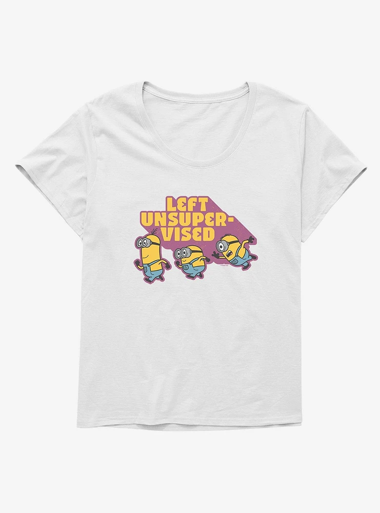 Minions Left Unsupervised Girls T-Shirt Plus