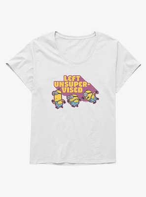 Minions Left Unsupervised Girls T-Shirt Plus