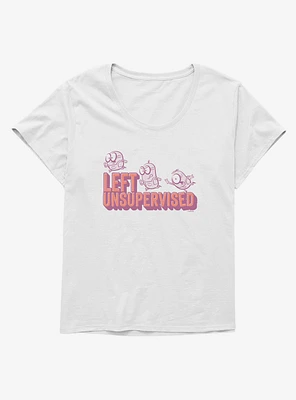 Minions Spotty Left Unsupervised Girls T-Shirt Plus