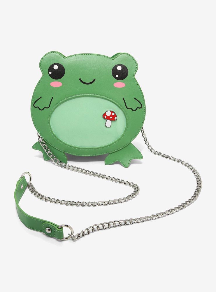 Frog Pin Collector Figural Crossbody Bag