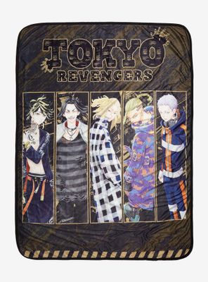 Tokyo Revengers Manga Group Panel Throw Blanket