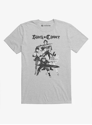 Black Clover Group Heather Grey T Shirt