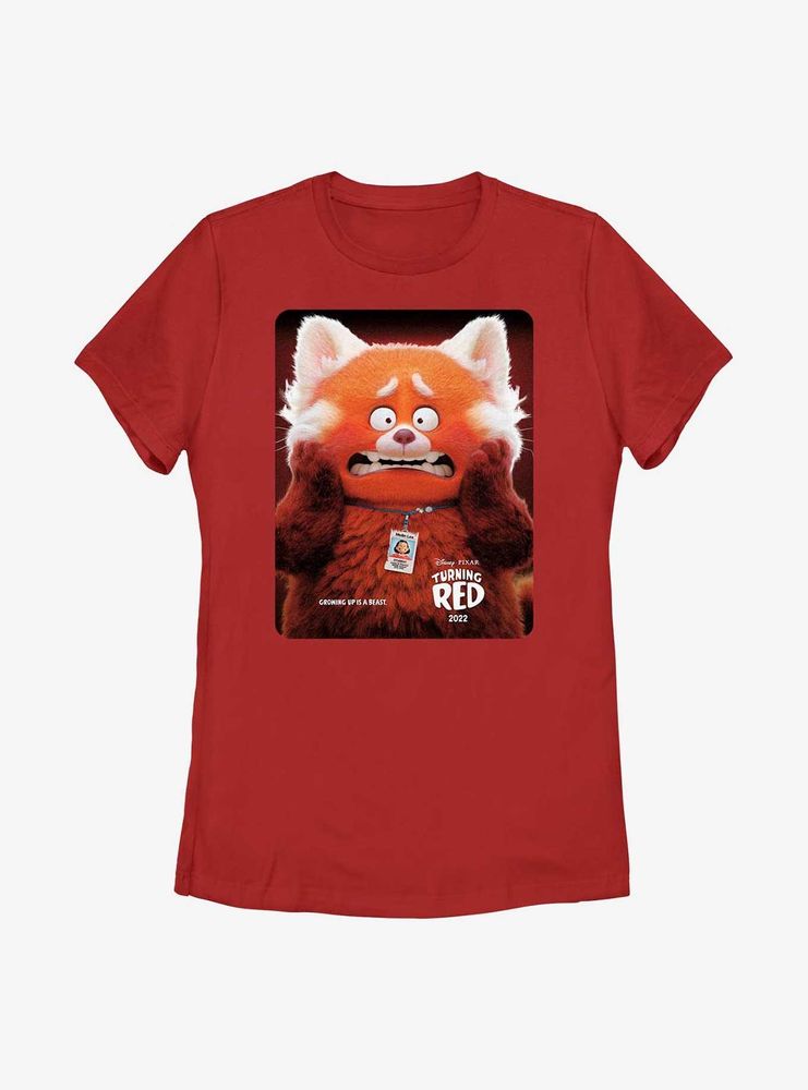 Disney Pixar Turning Red Panda Poster Womens T-Shirt