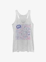 Disney Pixar Turning Red Doodle Womens Tank Top