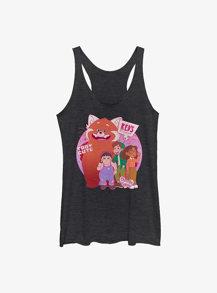 Disney Pixar Turning Red Panda Group Womens Tank Top