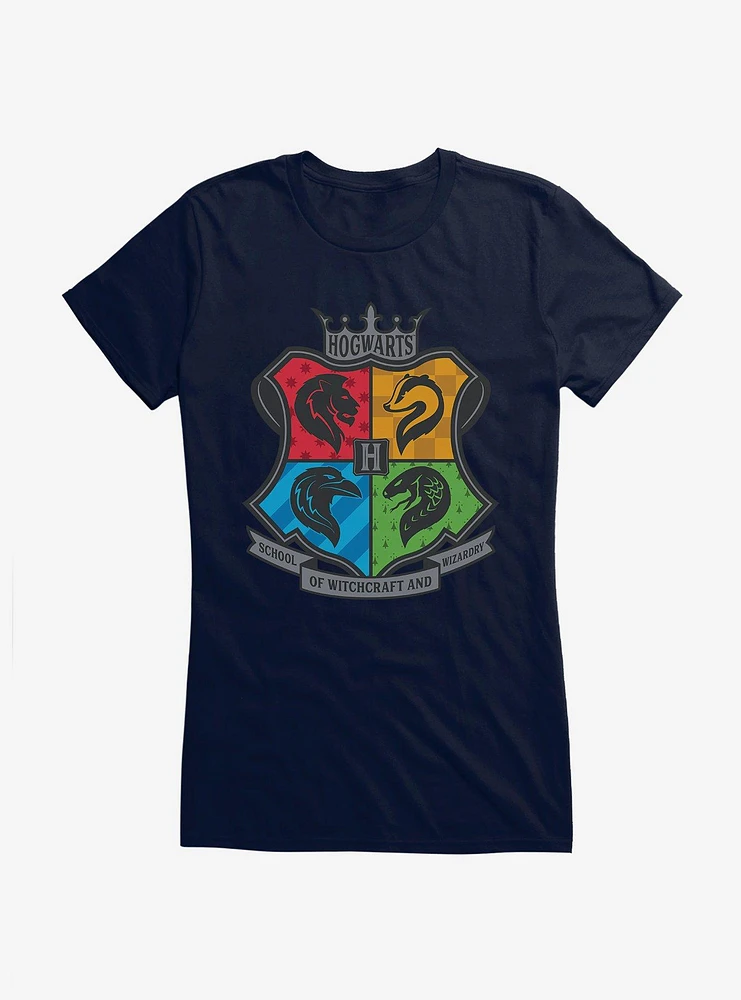 Harry Potter Hogwarts School Crest Girls T-Shirt