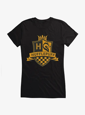 Harry Potter Hufflepuff House Crest Girls T-Shirt