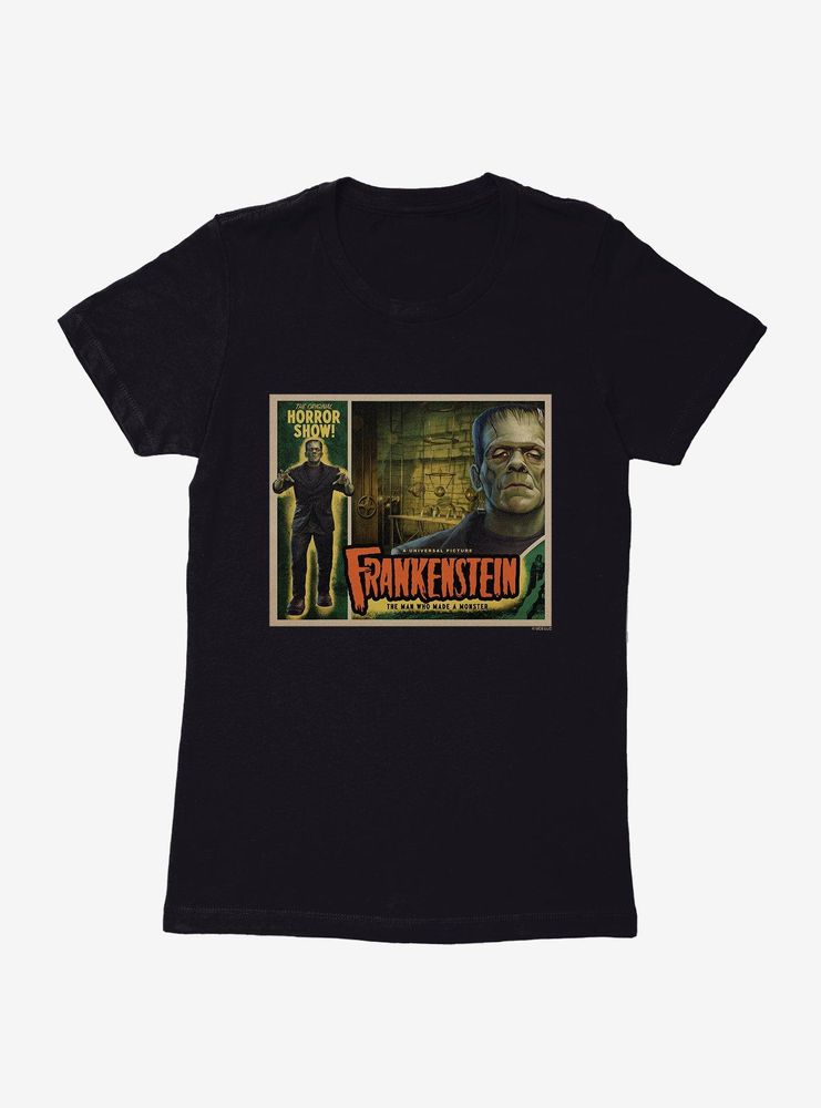 Universal Monsters Frankenstein The Man Who Made A Monster Womens T-Shirt