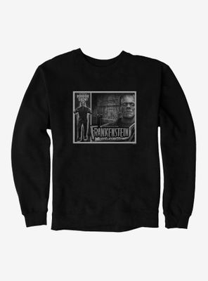Universal Monsters Frankenstein Black & White The Man Who Made A Monster Sweatshirt