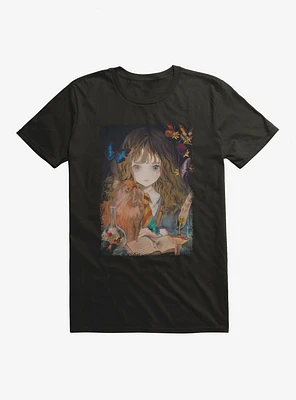 Harry Potter Hermione and Crookshanks Fantasy Style T-Shirt