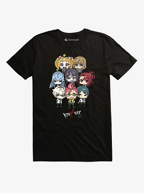 Chibi Characters Print on T-Shirt