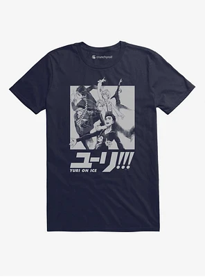 Yuri On Ice Group Navy Crew Neck T-Shirt