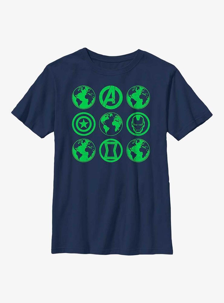 Marvel Avengers Green Globes Youth T-Shirt