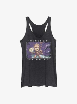 Marvel Guardians Of The Galaxy Groot Plant More Trees Womens Tank Top