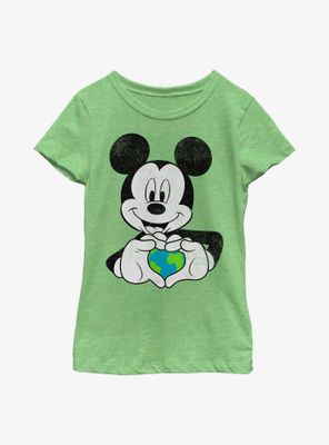 Disney Mickey Mouse Earth Heart Youth Girls T-Shirt