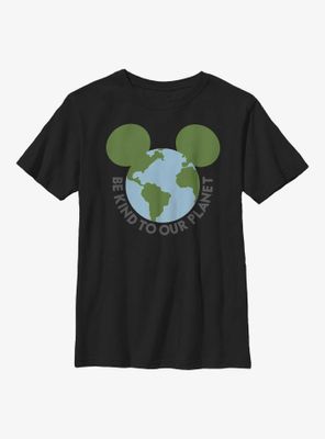 Disney Mickey Mouse Be Kind To Our Planet Ears Youth T-Shirt