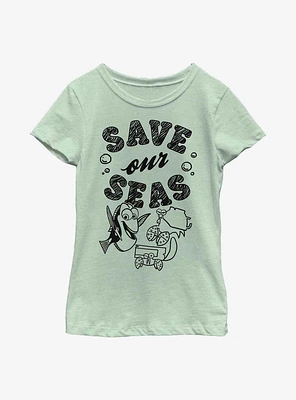Disney Pixar Finding Nemo Save Our Seas Dory Youth Girls T-Shirt