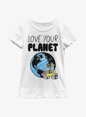 Disney Pixar WALL-E Love Your Planet Youth Girls T-Shirt