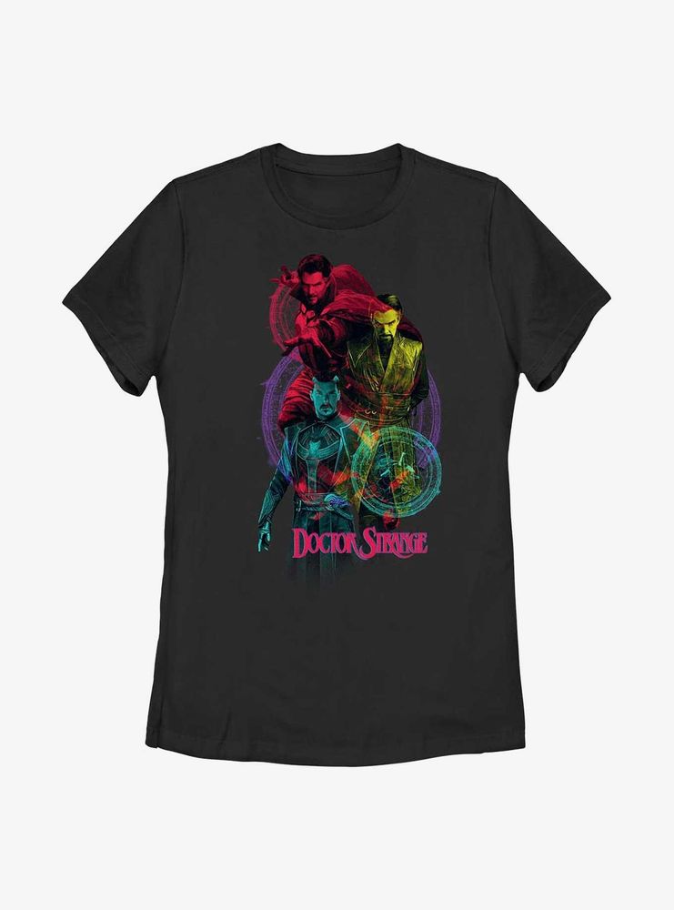 Marvel Doctor Strange The Multiverse Of Madness Three Stranges Womens T-Shirt