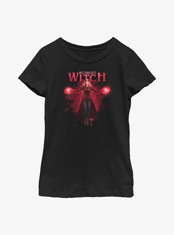 Marvel Doctor Strange The Multiverse Of Madness Scarlet Witch Splash Youth Girls T-Shirt