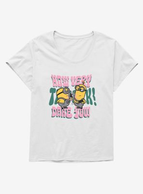Minions Groovy How Dare You Womens T-Shirt Plus