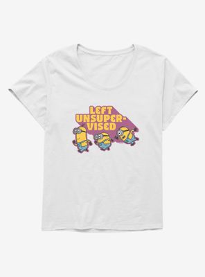 Minions Left Unsupervised Womens T-Shirt Plus