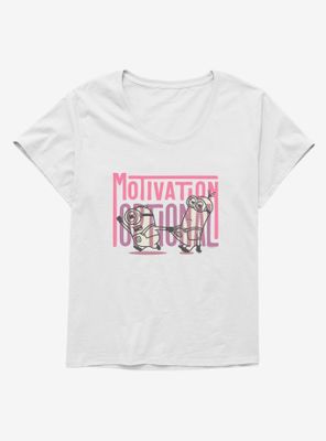 Minions Spotty Motivation Optional Womens T-Shirt Plus