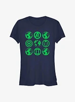 Marvel Avengers Earth Day Green Globes Girls T-Shirt