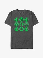 Marvel Avengers Earth Day Green Globes T-Shirt