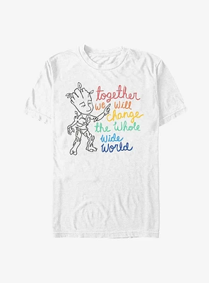 Marvel Guardians of the Galaxy Earth Day Groot Change Together T-Shirt