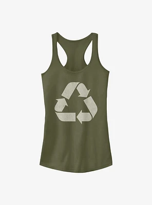 Earth Day Recycle Symbol Girls Tank