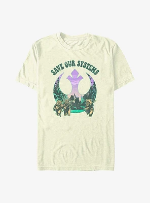 Star Wars Earth Day Ewok Allies Save Our Systems T-Shirt