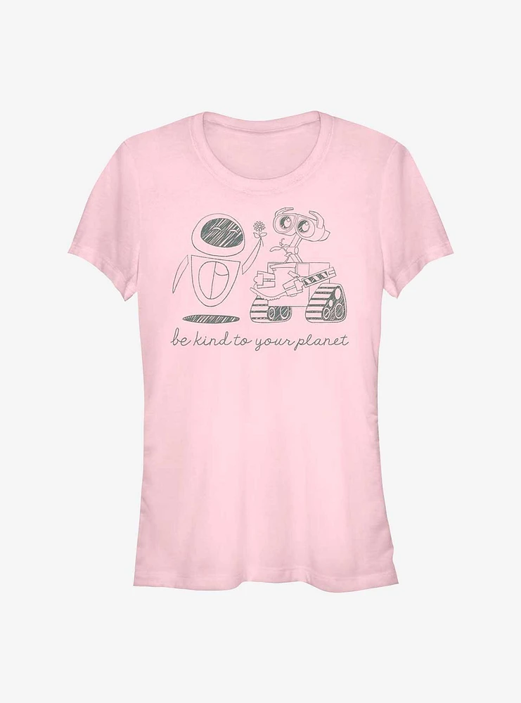 Disney Pixar Wall-E Earth Day Be Kind To Your Planet Girls T-Shirt