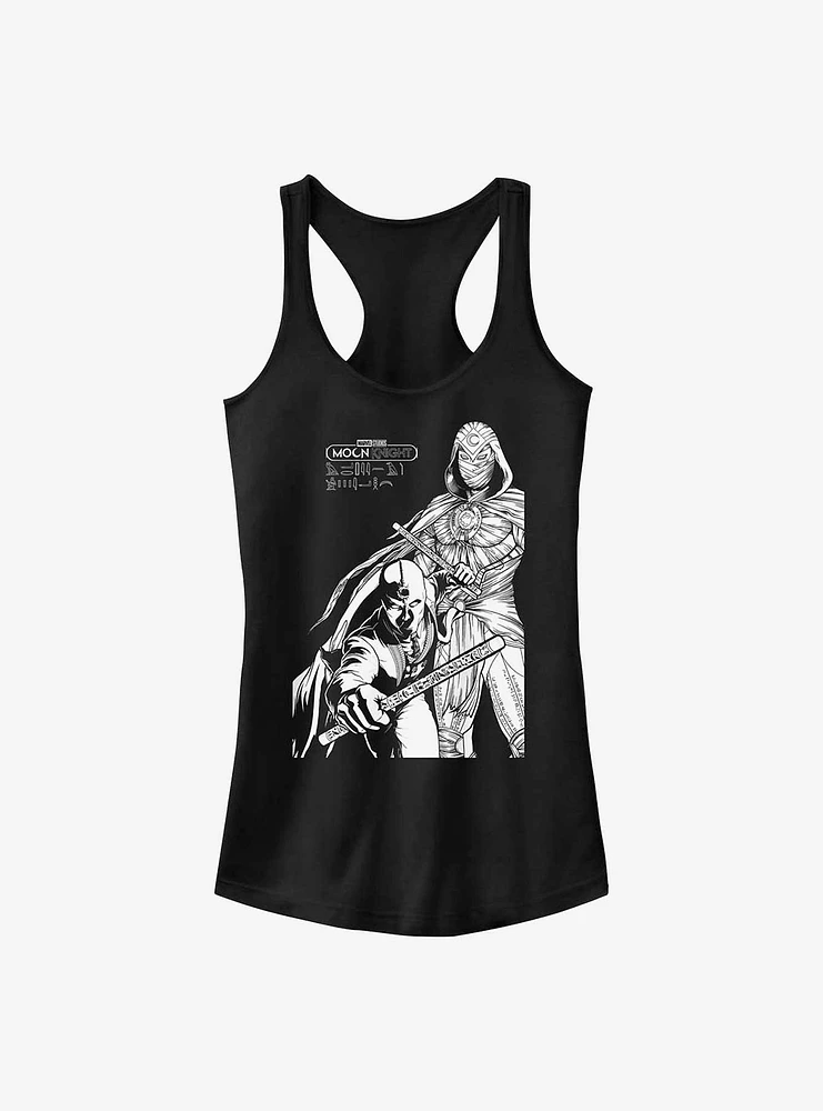 Marvel Moon Knight Line Art Duo Girls Tank