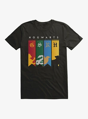 Harry Potter Hogwarts School House Banners T-Shirt