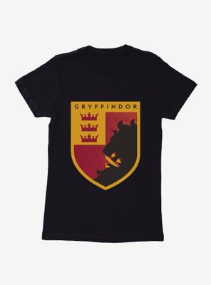 Harry Potter Gryffindor Triple Crown Crest Womens T-Shirt