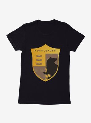 Harry Potter Hufflepuff Triple Crown Crest Womens T-Shirt